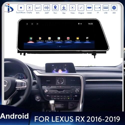 2din 12.3" Touch Screen Android Car Radio Automotive For Lexus RX RX200 RX350 RX450 Car DVD Player GPS 4G 2015-2019