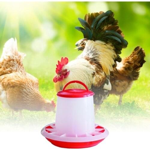 Automatic Chick Feeder Hanging Chicken Food Dispenser Durable Plastic 1.5Kg/3.3Lbs Feeding Supplies for Poultry