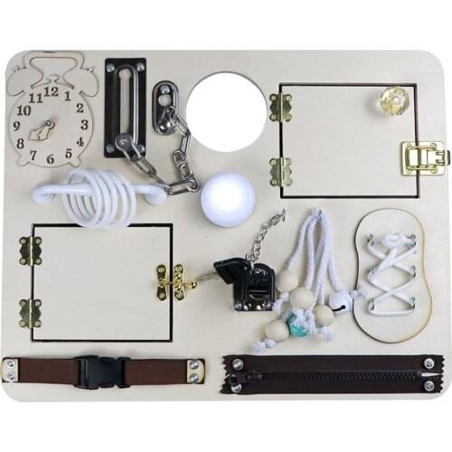 Baby Montessori Lock Box Kid Activity Busy Board Learning Education Toys Memory Board Game Practical Life Skill Toy For Children