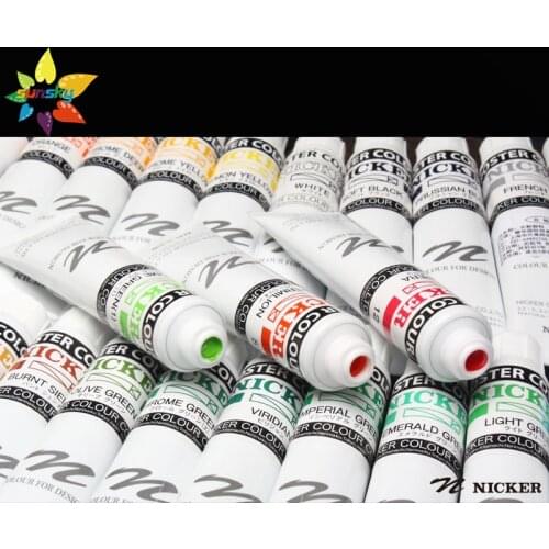 Original Japan NICKER POSTER colour series 2 Opaque watercolor pigment Advertising gouache pigment Tubular 20ml Art supplies