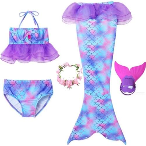 Girl Mermaid Tail Girls Mermaid Costume Cosplay Dress Kids Mermaid Bikini Swimsuit Monofin Among Costumes Mermaid Tails