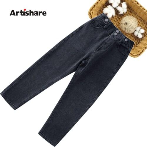 Jeans For Girls High Wiast Jeans For Girls Spring Autumn Childrens Jeans Casual Style Childrens Clothing 6 8 10 12 14