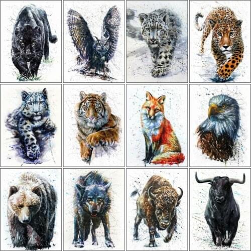 Evershine Full Square Diamond Painting Tiger 5D DIY Diamond Embroidery Animal Cross Stitch Mosaic Rhinestone Pictures Home Decor