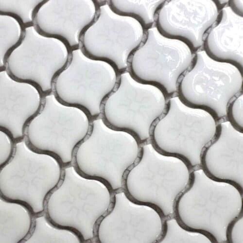 Glazed white color lantern design ceramic mosaic tiles for living room bathroom shower tile kitchen backsplash hallway fireplace