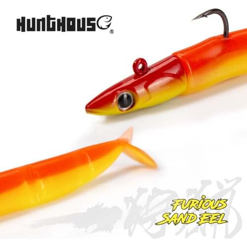 Hunthouse 2021 NEW Color Crazy Sand Eel 112MM/12G Black Minnow Fishing Lure Sold Separately Soft Lure Glitter For Bass