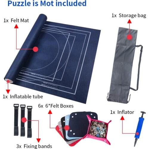 Jigsaw Puzzle Storage Roll Mat with Guiding Lines Jigsaw Puzzles Up to 1000 1500 2000 Pieces Saver Large Puzzles Board for Adult