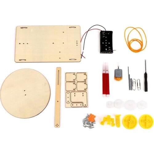 Creative DIY Assembled Electric Plotter Kit Kids Science Physics Experiment Toys