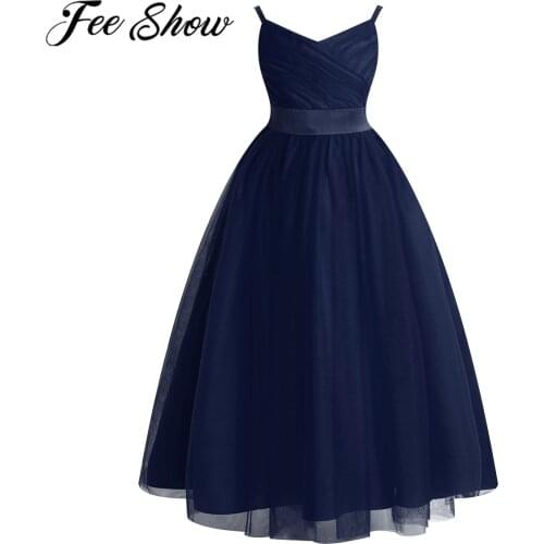 Girls Summer Dresses Sleeveless Tulle Elegant Dress Birthday Formal Clothes Flower Girl Wedding Dress Kids Vestidos De Festa