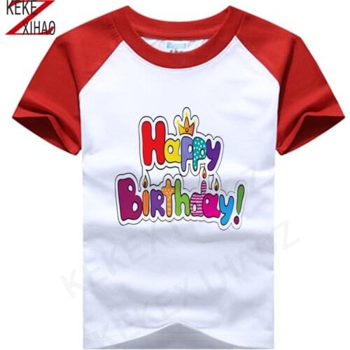 Baby Boys Girls Summer Cotton T Shirt Kid Clothes Cartoon Tops Tees Birthday Present T Shirt T-shirt 2 -14Year Children Clothing