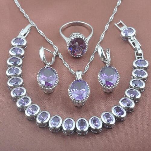 Hot Selling Australia Crystal Jewelry Set For Women Party Jewelry Earring Necklace Pendant Ring Bracelet Sets YZ0195