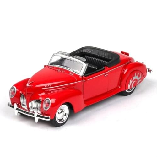 Lincoln convertible classic car with sound and light simulation 1:38 alloy childrens toy car model decoration birthday gifts