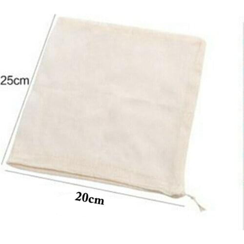 3PCS Reusable Filter Bags Organic Cotton Nut Milk Bags Food Strainer Teabags Coffee Cheese Filter For Screening, Filtration