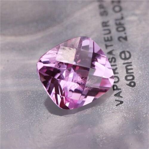 New arrival checker squrare pillow shape personality for DIY making stones pink corundum decorative stone synthetic stone