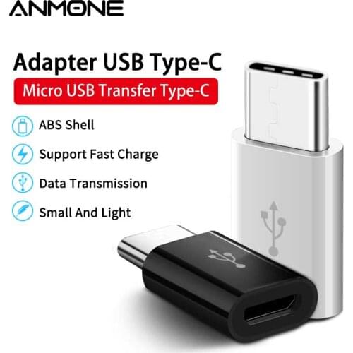 ANMONE Mobile Phone Adapter Micro USB To USB C Data Card Conversion Head OTG3.1 Microusb Connector For Xiaomi 4C /LeTV /Huawei
