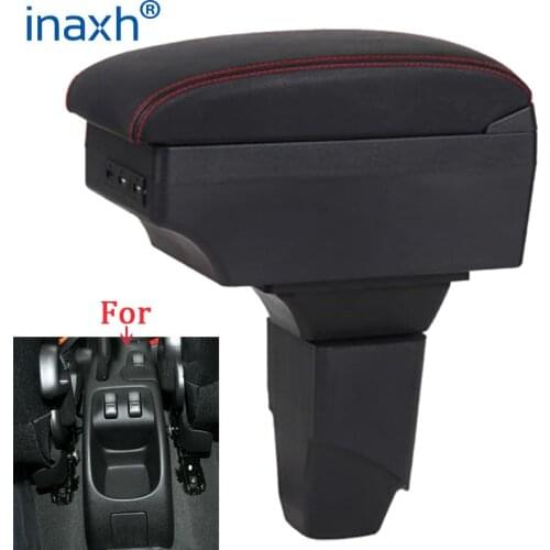 For PEUGEOT 206 Armrest Interior Parts 2017 Car Armrest box Retrofit parts Storage box car accessories Interior with USB LED
