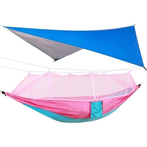 Portable Outdoor Camping Jungle Swing Hammock Mosquito Net Canopy Hanging Bed
