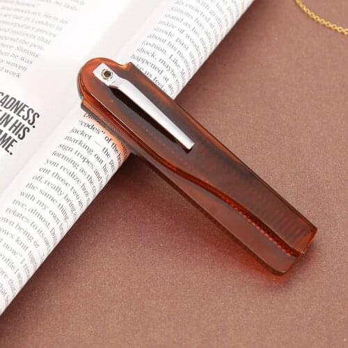 2 colors Portable Foldable Hair Comb Hairdressing Moustache Beard Comb for Men Women Hair Care Comb Pocket Tools