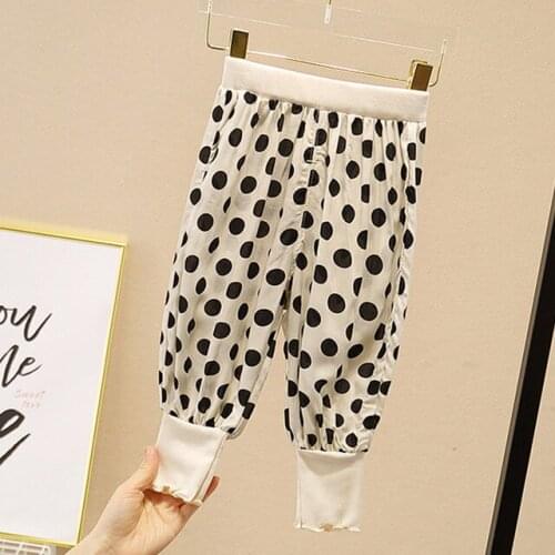 Sodawn Children Casual Pants 2020 Autumn Winter Korean Style Sports Pants Trousers Loose Body Fashion Toddler Dot Pants