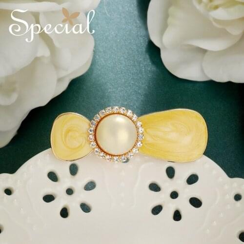 Special European and American handmade temperament skin lined anti slip hairpin with clip top and bow knot female art students