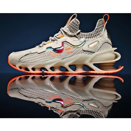 Mens shoes summer breathable flying woven student single shoes fashion old shoes shock absorption casual shoes blade combat boo