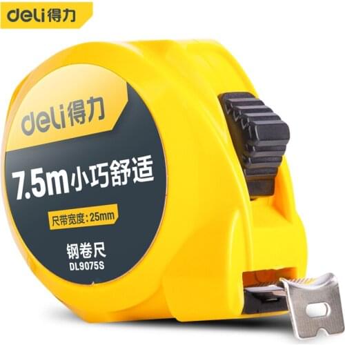Deli Retractable Ruler Measuring Tape Portable Pull Ruler Metric Gauging Tool High Accuracy Auto Lock Gauging Tape Measure