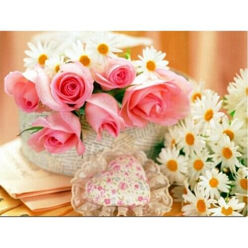 YIKEE diamond painting flower，cross stitch diamond,diamond mosaic paintings Y942