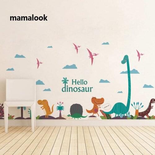Hello dinosaur Wall Sticker Dinosaur Dinosaur Park for kids room childrens room nursery decoration bedroom Home decor Stickers