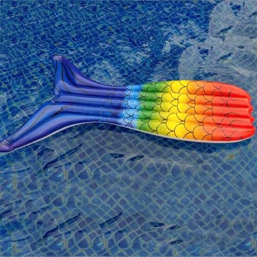 Ladys Swimming Beach Toy Inflatable Mermaid Tail Glitter Pool Float Lounger Water Air Mattresses