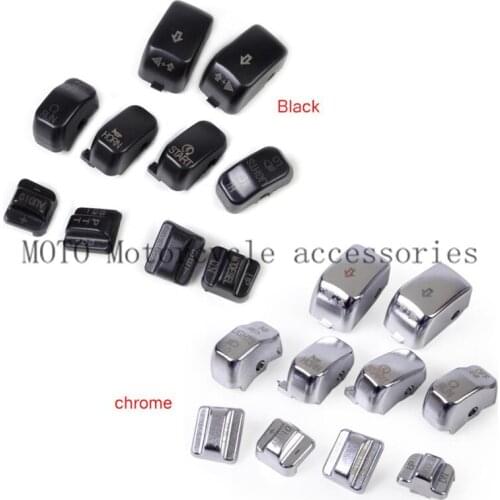 10Pcs/Lot Motorcycle Hand Controls Housing Switch Cover Button Cap Kit For Harley Dyna / Road King Electra Glide 1996-2011 2010