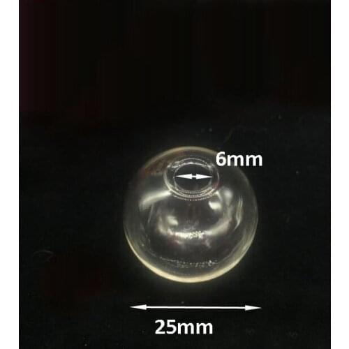 20pieces 25x6mm glass globe glass bubble dome wishing oil sample glass bottle locket glass vial pendant jewelry findings supply