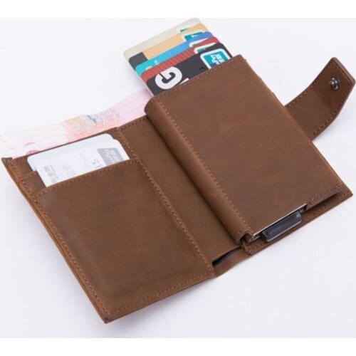 2020 Automatically Slide Cardholder ID Bank Card holders Coin Purses Rfid Credit Card Case Protector for Men Women Money Bag