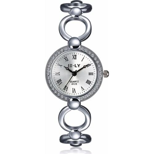 2020 Reloj Mujer Women Steel Wrist Watch Elegant Dress Silver Diamond Dial Bangle Ladies Watch Quartz Clock Relogio Feminino