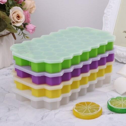 Y1UD 37 Grids Honeycomb Mini Ice Maker Cube Eco-Friendly Cavity Silicone Tray Mold