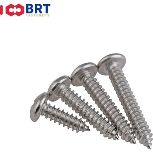 5/10pcs M5 M6 M8 304 stainless steel Cross Phillips Pan Round Head Self tapping Wood Screw