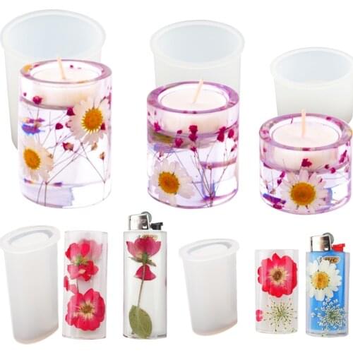 5Pcs Candles Holders Resin Molds Storage Box Resin Mold Candle Holder Wave Point Silicone Mold Jewelry Making Casting Mould