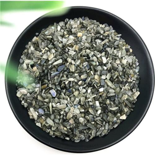 50g 3-5mm Natural Crystal Labradorite Grey Moonstone Gravel Specimen Energy Healing Polished Stone Natural Stones and Minerals