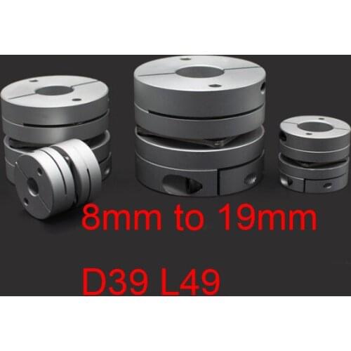 8mm to 19mm D39 L49 Flexible Double diaphragm coupling shaft Disc coupler aluminium membrane Laminated Servo motor screw rod