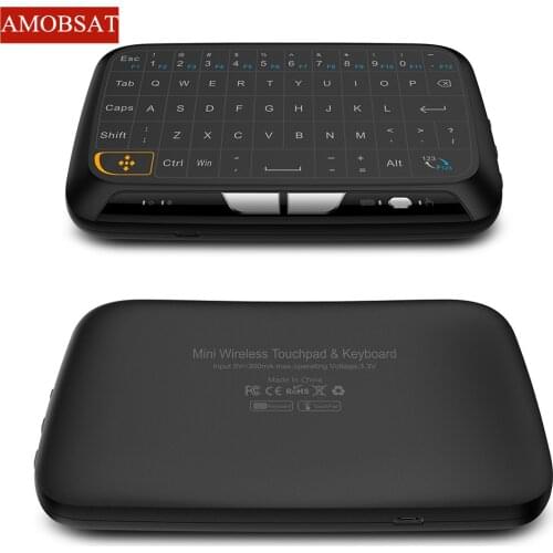 AMOBSAT H18 Mini USB 2.4Ghz Wireless Virtual Keyboard Touchpad Mice Air Mouse Rubber with Li Battery for PC Xbox 360 PS4 TV Box