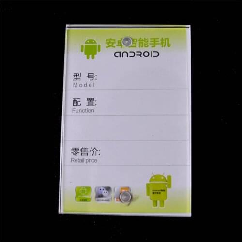 Free Shipping Anti-theft Display Acrylic Price Holders Tag stand lables holder for retail shop exhibition