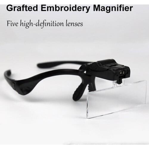 Black Led Lamp With Magnifier for makeup/tattoo/grafting eyelash Grafted Embroidery Magnifier