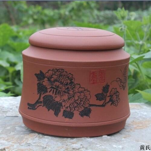 Yixing tea wholesale tea storage tank round tank ore clear cement fashionable store mixed batch