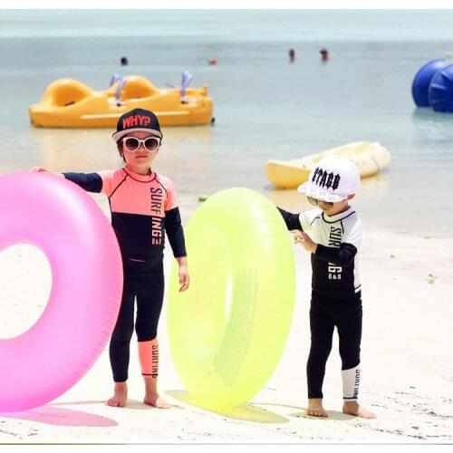 Boys and Girls Long Sleeve Split Swimsuits Boys Sun Protection Surfing Suits Children Swimwear Large Size Swimsuit uimapuvut