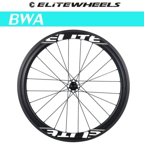 ELITEWHEELS 700c Carbon Fiber Wheelset RA10 Ceramic Bearing Hub Carbon Wheels 40 50mm Depth Bicycle Rim Bicycle Road Cycling BWA