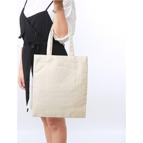 Canvas Tote Bag Unisex Handbags Custom Print Text Your Design Grocery Daily Use Reusable Cotton Travel Casual Shopping Bag