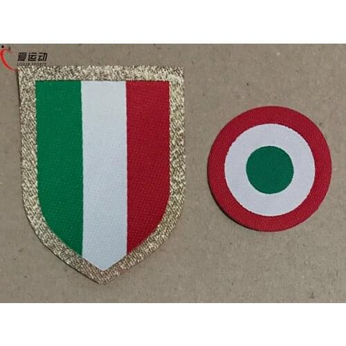 Italia Calcio patch 15-19 patch red coppa Italia Circle Scudetto patch Scudetto + Italy Cup patch