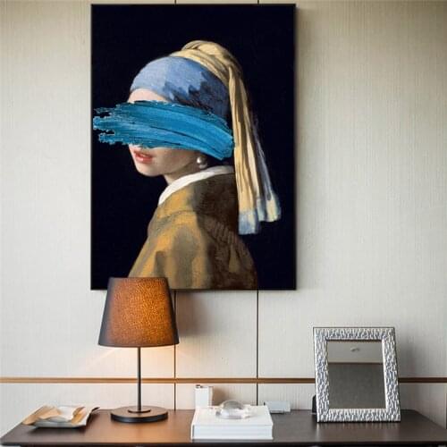 The Girl With A Pearl Earring Canvas Paintings Reproductions Famous Artwork By Jon Pop Art Prints Wall Pictures For Home Decor