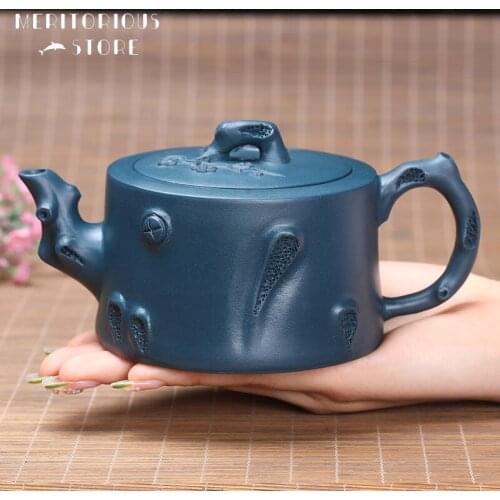 Yixing Large Capacity Plum Pile Purple Sand Hanmade Chinese Clay Teapot Tea Cup Household Ceramic Kettle 300ml Handmade Teaware