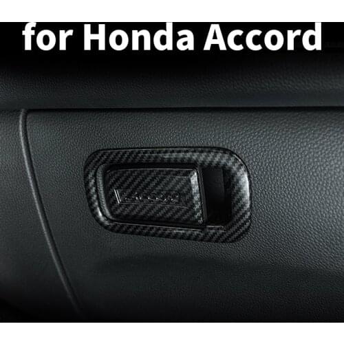 For 10th Honda Accord 2018 2020 Storage Box Handle Patch Glove Box Handle Decoration Protection Patch Sequins Accord Interior De