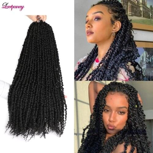 Lovepancy Passion Twist Crochet Braiding Hair 24 Inch Synthetic Spring Twist Hair Crochet Braids Hair Extensions For Women