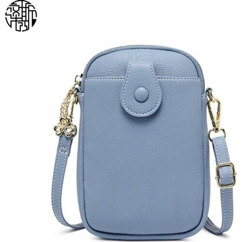 Zenos INS Fashion Faux Leather Crossbody Bag Cell Phone Purse Holder Wallet Clutch Smartphone For Girl Female